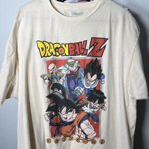Dragonball Z Eggshell 100% Cotton Graphic Print Tee T-Shirt SZ 2XL